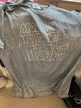 Isabel Marant Short Sleeve Logo Tee in silver